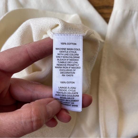 NEW Vineyard Vines Heritage Cotton V Neck Sweater White Size XXL 2E1047 NWT - Picture 5 of 6